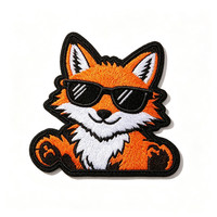 Patchs brodés animaux haute densité thermocollants pour vêtements, badges en tissu, patchs brodés chat de dessin animé pour vêtements