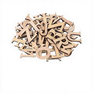 26 Pieces 1.8 Inch Capital Z Plywood <strong>Alphabet</strong> Letters Die <strong>Cut</strong> Multifunction Love Theme Holiday Decoration Unfinished Tabletop - Product Image 3