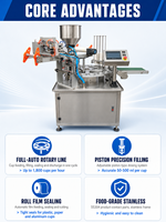 Machine de remplissage et de scellage de gobelets pour sauces (ketchup, mayonnaise), Scelleuse de gobelets pour sauces, Personnalisable