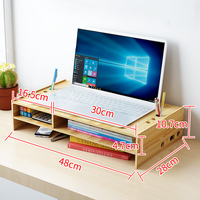 Houten Pc Monitor Riser Lap Tray Computer Laptop Tafel Rack Desktop Stands Desktop Laptop Stand Houder