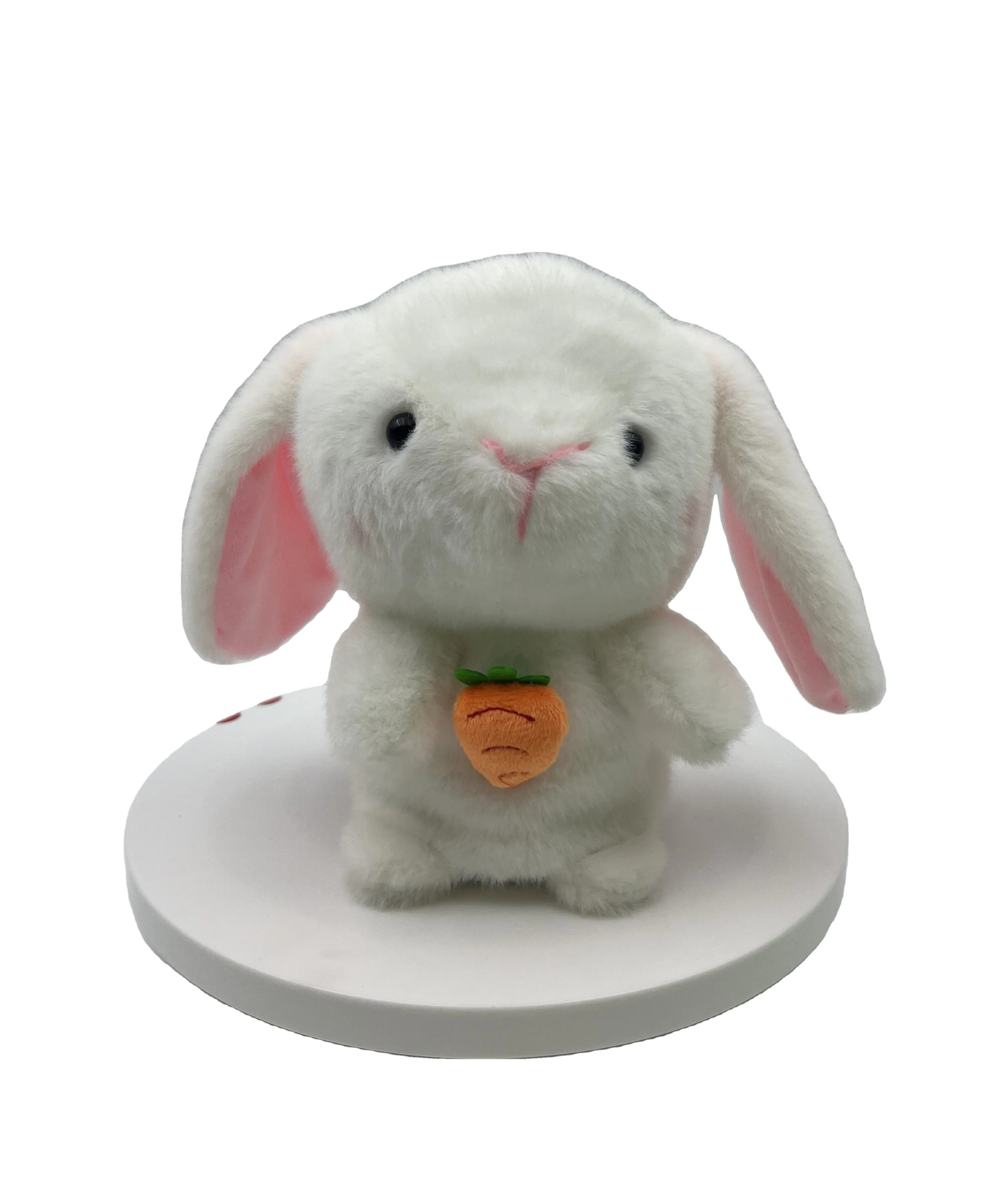 Bambola di coniglio parlante che canta il piccolo coniglio bianco per bambini regalo di Natale giocattolo elettrico peluche bambola modello di batteria
