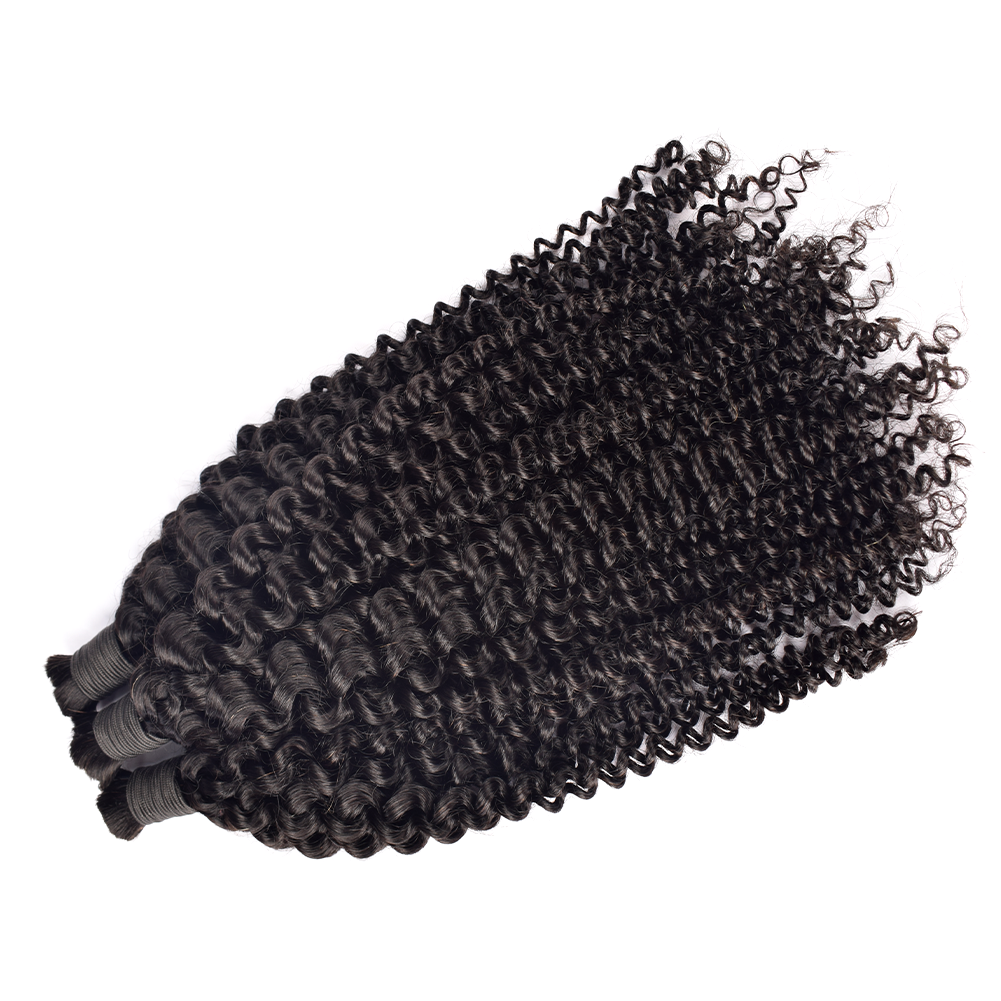 KAMA Hot Selling Jerry Curly Human Hair Bulk Bundles for Braiding No Weft Curly Hair Extensions  Soft 100% Human Hair Detail Section 11