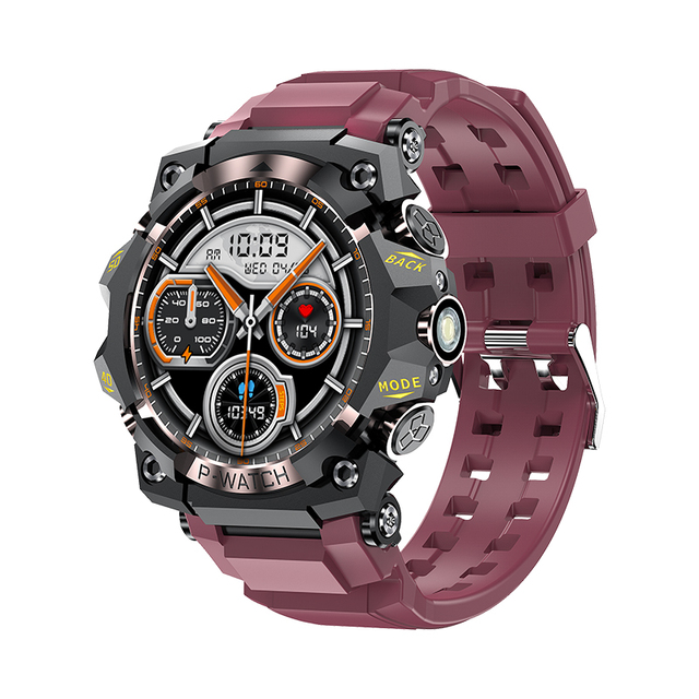 New Outdoor Smart Watch With 300mAh Battery, 1.39inch Display 2 Buttons Strong Flashlight BT Calling New Fitness Watch