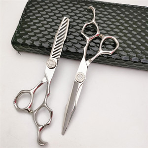 Ciseaux à cheveux professionnels LQ, lame standard de 6 pouces, pour droitiers, utilisation en salon de beauté, outils de coiffure en acier inoxydable - Product Image 1