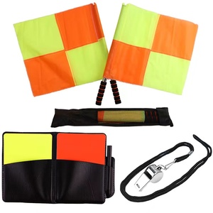 2 drapeaux de juge de ligne imperméables pour football, rugby, hockey, accessoires d'<span class=keywords><strong>entraînement</strong></span> avec sac de rangement - Product Image 2