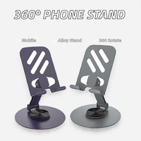 Support de bureau antidérapant à rotation 360°, support de téléphone portable en métal pas cher pour tous les téléphones, pour tous les appareils mobiles