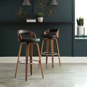 Taburete de Bar Moderno de Madera de Alta Calidad con Asiento Acolchado, Diseño Ergonómico y Cómodo para Isla de <span class=keywords><strong>Cocina</strong></span> o Barra - Product Image 2