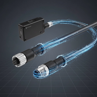 Câble Ethernet M12 IP67 300mm avec connecteur RJ45 étanche, 220V, monoconducteur, faisceau de câblage industriel en cuivre, plastique PVC bleu, en bobine