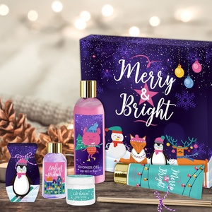 Oem Body Care Relax Muscle Sea Salt Scrub Lotion pour le corps <span class=keywords><strong>Parfum</strong></span> Hydratant Bain Douche Gel Spa Coffret cadeau avec baume à lèvres Huile de bain - Product Image 3