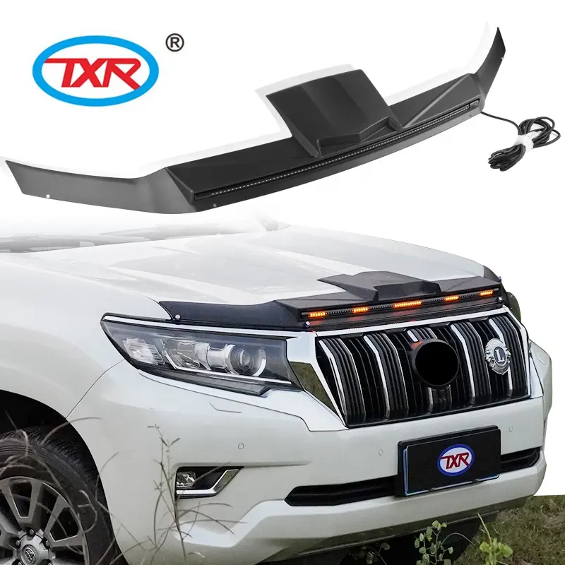 TXR Hood Bonnet Guard With Streamer Light Hood Protective Cover for LandCruiser Prado FJ150 FJ120 FJ90 FJ70