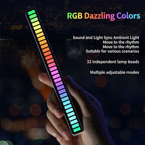 Lámpara de escritorio RGB con control por voz, sincronización rítmica, ambiente musical colorido y luz LED creativa con sensor - Product Image 4