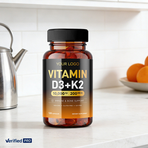 Complément de capsules de vitamine D3 K2, biologique, végétalien, pour des os sains et solides, calcium, magnésium, vitamine D3 K2, capsules molles - Product Image 5