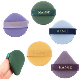 Private Brand High Quality Ultra Soft Makeup Powder Puffs Sponge Loose Mineral Powder Wet Dry Triangle Cosmetic Powder Puff