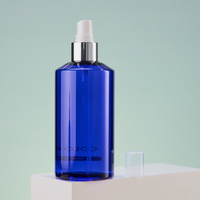 Bouteille pulvérisateur vide en plastique de 300 ml à brume fine, personnalisable, pour emballage cosmétique (tonique, parfum, cheveux), avec pompe pulvérisatrice argentée