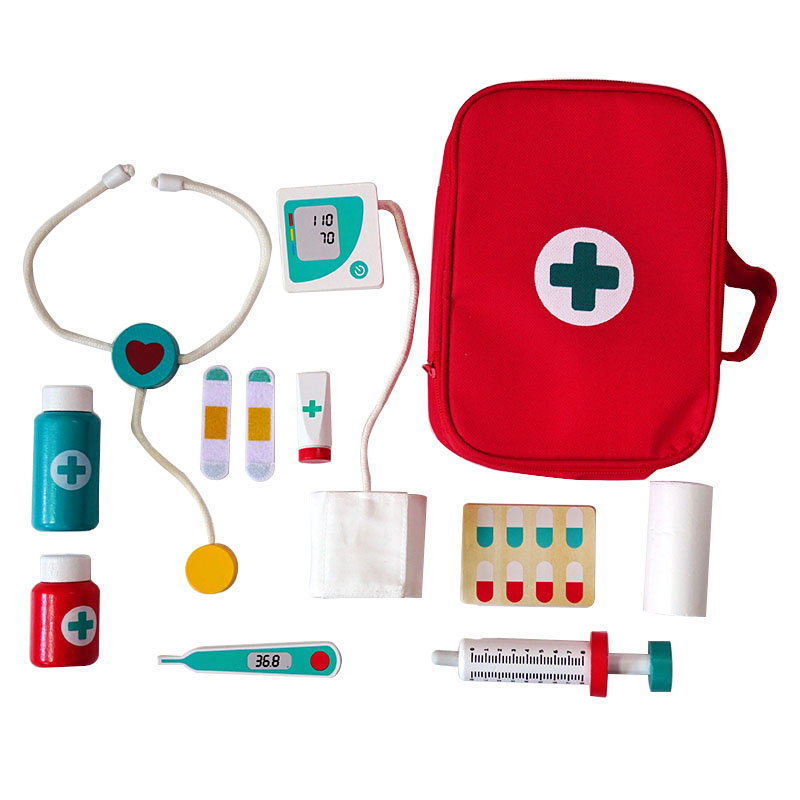 Деревянная игрушка-врач для ролевых игр, коробка для лекарств для детей, набор докторов, игрушки для детей