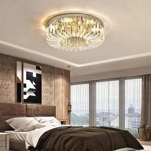 Lustres de plafond ronds en cristal de luxe français, luminaires dorés pour la décoration de la pièce, lustre postmoderne, nouvelle <span class=keywords><strong>tendance</strong></span> <span class=keywords><strong>2023</strong></span> - Product Image 3