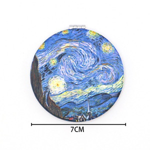 Tissu en velours miroir compact pliable double face avec logo personnalisé miroir de poche cosmétique miroir de poche en tissu - Product Image 3