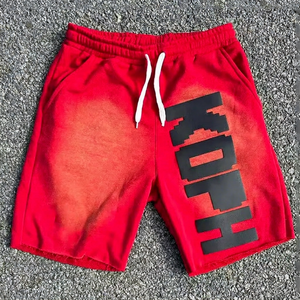 Custom Heavy GSM 100% Algodón Baggy Blank Sweat Shorts Hombres HeavyWeight Jogger Sweatpants Distressed Plus Size Men's Shorts - Product Image 1
