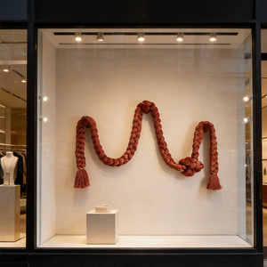 Escultura <span class=keywords><strong>de</strong></span> Pared <span class=keywords><strong>de</strong></span> Macramé con Cuerda Trenzada, Estilo Artesanal, para Proyectos <span class=keywords><strong>de</strong></span> Interiorismo y Arte <span class=keywords><strong>de</strong></span> Alta Gama - Product Image 6