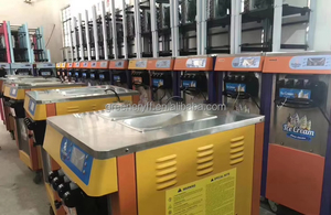 Bán Hot Ice Cream máy pha trộn mềm phục vụ máy làm kem ba hương vị thanh làm 2 + 1 hương vị dọc nhỏ LCD hiển thị - Product Image 2