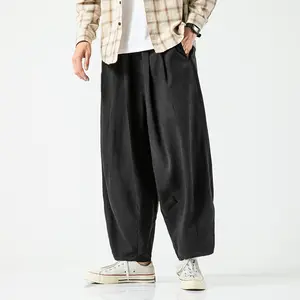 Men's Black Pants Hip Hop Streetwear Fashion Jogger Harem Trousers Man Casual Sweatpants Male Pants