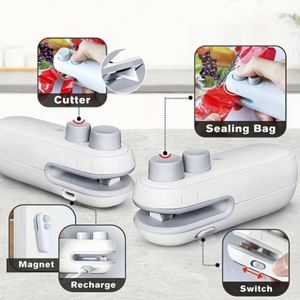 <b>Mini</b> Sealer2 In1 Eco-Friendly Multifunction Classic Bag Clips Snacks Home Use Rechargeable <b>PC</b> Plastic 2.9in Width 1.9in Length - Product Image 4