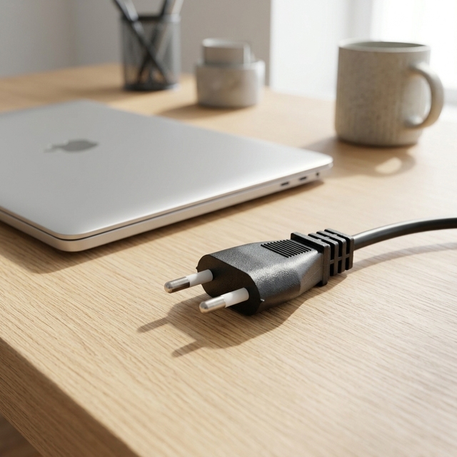 Practical Wear-Resistant Italian Two-Pin AC Power Cord with Copper Core IP44 10A for Computer & Home Appliances