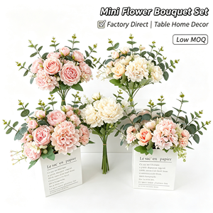 Bouquet de fleurs artificielles Rascal Ball, chrysanthème, rose, fleur de prunier, accessoires de photographie, décoration, fleurs à tenir en main - Product Image 1