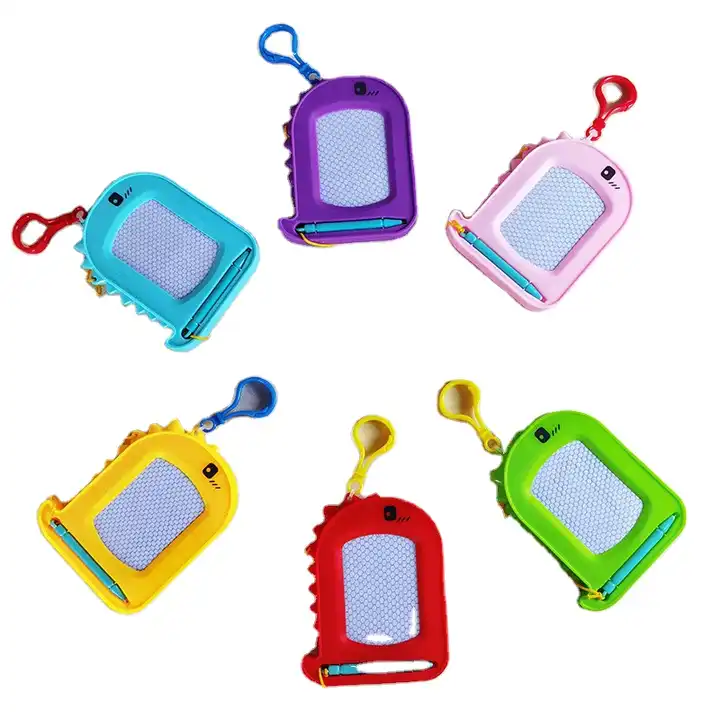 Mini Magnetic Drawing Board Kids Backpack Keychain Clip Erasable
