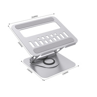 Support de tablette rotatif portable, support de refroidissement suspendu, support pour ordinateur portable avec réglage en hauteur, 260x225x48mm