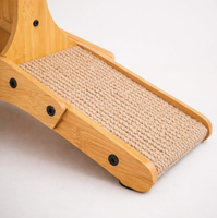 Griffoir rotatif pour chat en bois - Jouet interactif en bambou pour chat, pour chats d'intérieur, chatons et petits animaux