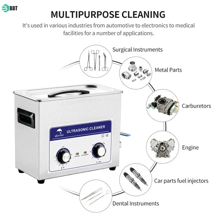 3L in acciaio inox ad ultrasuoni bagno di lavaggio pulitori ad ultrasuoni per gioielli parti di occhiali Ultra suono pulitore macchina