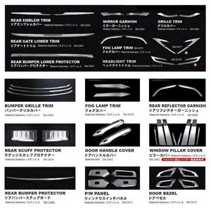 Ensemble d'accessoires intérieurs extérieurs chromés garniture <span class=keywords><strong>de</strong></span> pilier <span class=keywords><strong>de</strong></span> pare-chocs garniture <span class=keywords><strong>de</strong></span> <span class=keywords><strong>seuil</strong></span> <span class=keywords><strong>de</strong></span> <span class=keywords><strong>porte</strong></span> pour Toyota Prius 60 - Product Image 2