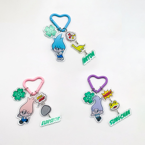 Llavero Colgante de Acrílico Transparente de Doble Cara con Diseño de Dibujos Animados Impresos con UV de KPOP RIIZE y Good Luck Trolls, Souvenir de Moda - Product Image 2
