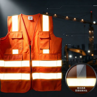 Veste de travail haute visibilité en tissu polyester pour la construction, gilet de sécurité, sweat-shirt haute visibilité, gilet de sécurité haute visibilité