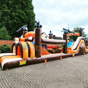 Pista de obstáculos inflable comercial con forma de barco pirata para fiestas infantiles al aire libre. - Product Image 5