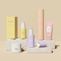 Coffret cadeau complet de soins de la peau avec flacons en verre de 40, 80 et 100 ml et pots de crème de 30, 50 et 80 g, flacon et emballage pour pommade