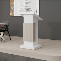 Pupitre Moderne Portable en Bois – Confortable, en MDF et Acier Inoxydable, Idéal pour Salles de Classe, Conférences, Centres Commerciaux ou Hôtels