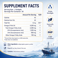 Huile de foie de morue riche en oméga-3 (EPA & DHA) OEM ODM, huile de poisson de haute mer, soutient le système immunitaire, capsules molles d'huile de poisson naturelle
