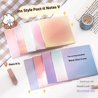 Bloc-notes autocollants dégradés style Instagram, minimalistes, japonais, haute valeur esthétique, féériques, personnalisables