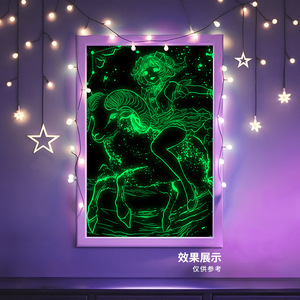 Nueva Serie de Pinturas Rascables que Brillan en la Oscuridad con Diseños de Constelaciones: Libro de Pinturas Rascables DIY de Cielo Estrellado, Lienzo Decorativo para - Product Image 2