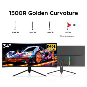 34 inch 4K 165Hz Độ phân giải cao 3440*1440p siêu rộng LCD máy tính màn hình 1500r cong LED Đèn nền chơi game màn hình - Product Image 5