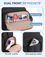 Sac bandoulière médical 15L avec grand compartiment principal, résistant à l'eau, sangle rembourrée, pour clinique, visites à domicile, soins infirmiers, infirmière, médecin