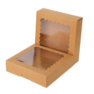 Bán buôn có thể tái chế bánh trắng hộp 25 gói giấy các tông Cheesecake hộp 10x10x2.5 bánh Pastry hộp với cửa sổ - Product Image 4