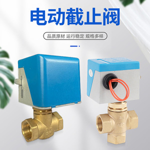 Válvula de cierre eléctrica de latón de 3/4 pulgadas para montaje en pared para sistemas de calefacción con actuador - Product Image 2