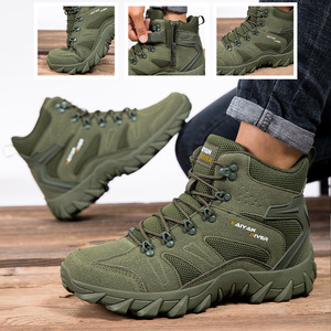 Bottes de randonnée Kaiyan pour hommes, en daim noir, doublure en mesh, semelle intermédiaire en EVA, bout fermé, semelle extérieure en caoutchouc, respirantes, toutes saisons, chaussures d'extérieur - Product Image 2