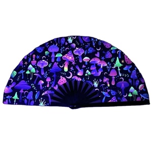 Abanicos Plegables de Bambú Grandes de 33 cm, Personalizados, Duraderos, con Pintura Floral, para Fiestas, Bailes, Festivales, Recuerdo Tallado - Product Image 2