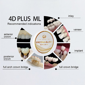 Fresatura dentale Zirconia puck A1 A2 A3 A4 98mm 95mm AG CADCAM sistema per laboratorio odontoiatrico 4D Plus <span class=keywords><strong>Zir</strong></span> Dental multistrato Zirconia - Product Image 3