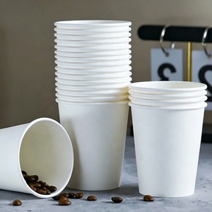 Gobelets en papier jetables à paroi simple de haute qualité, 100 % compostables, blancs, 22/12/16/8 oz - Product Image 1