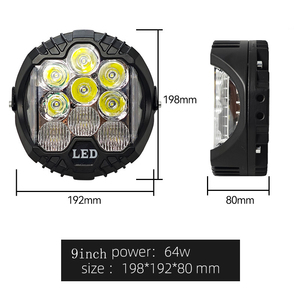 Vente en gros de phares de travail LED de remplacement de 5 pouces, 7 pouces, 9 pouces, 12V 90W 8000LM, phare de conduite, phare de voiture, projecteur, moto tout-terrain - Product Image 5